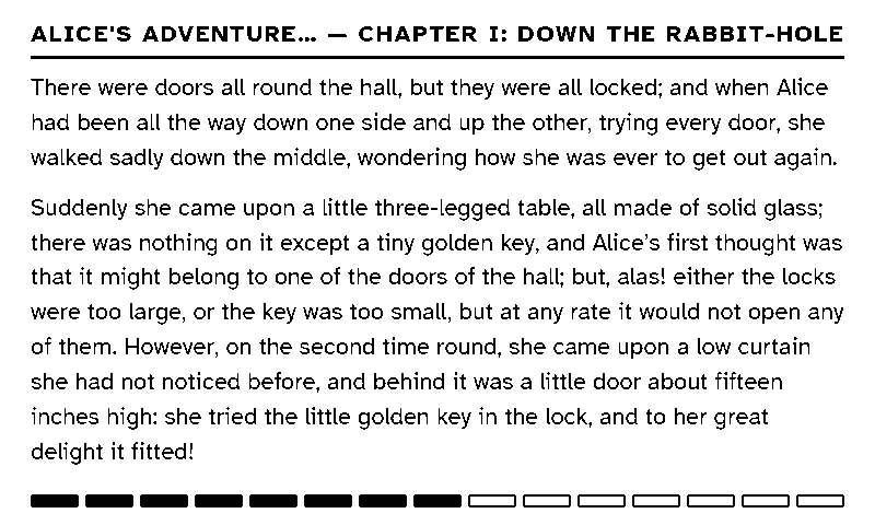The reader's screen